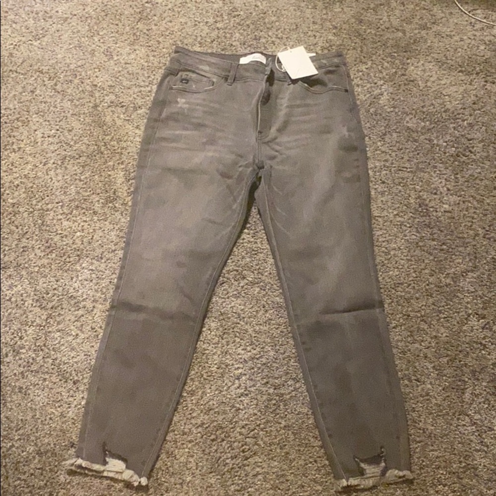 Gray Kancan Jeans High Rise/Ankle Skinny